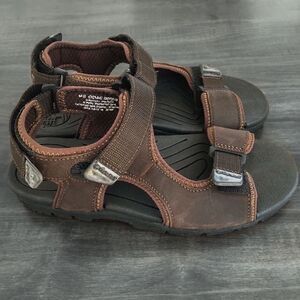 Timberland Men’s Boulder 2- Strap Leather Adjustable Sandals, 8M